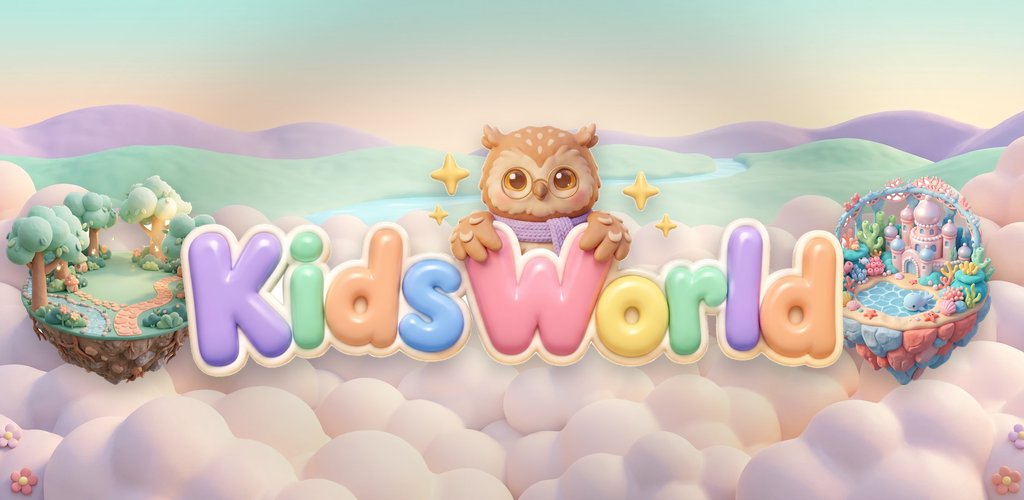 Kids World: Hoot the owl and floating islands of learning games